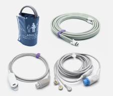 Datex Ohmeda Accessories Bundle - Cuff, Hose, SpO2, ECG - Same Day Shipping -USA