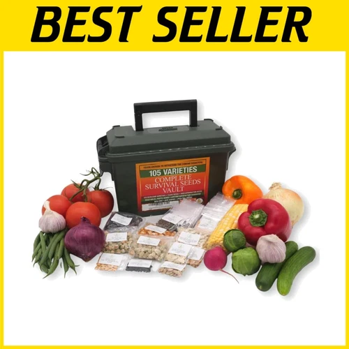 Survival Garden Heirloom Seeds - 105 Non-GMO Varieties for Sustainable Gardening