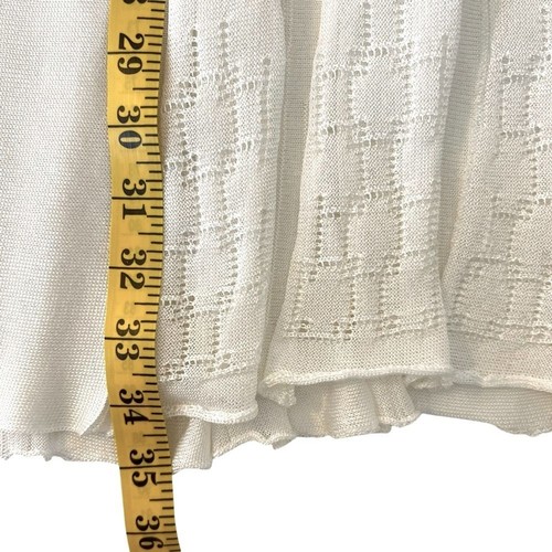 Vestido tejido etiqueta naranja Missoni vintage talla 42 blanco roto diseñador verano resort - Imagen 5 de 10