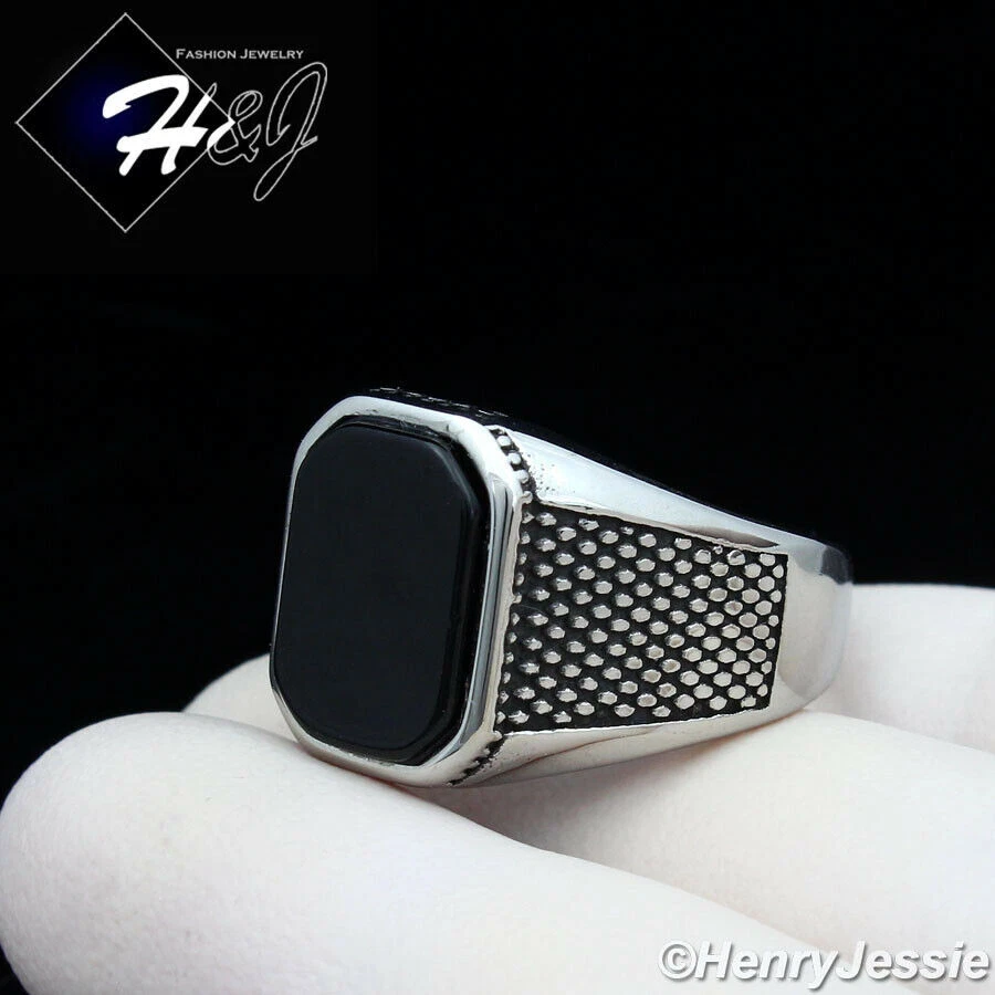 Onyx Anillos De Oro De Acero Inoxidable Para Hombres - EBay