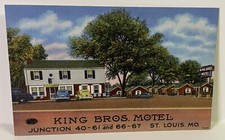 Postcard MO Missouri St Louis King Bros Motel Linen
