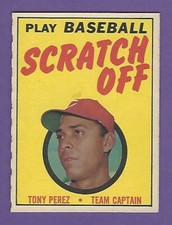 1970 Topps Scratch Off - Tony Perez - Cincinnati Reds - ExMt+ UNmarked CENTERED!