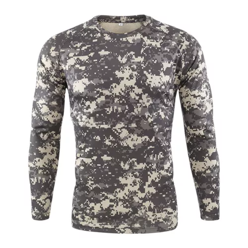 #Casual ESDY Mens Combat T-shirt Long Sleeve Camouflage Army Tactical MilitaryA+ - Picture 13 of 46