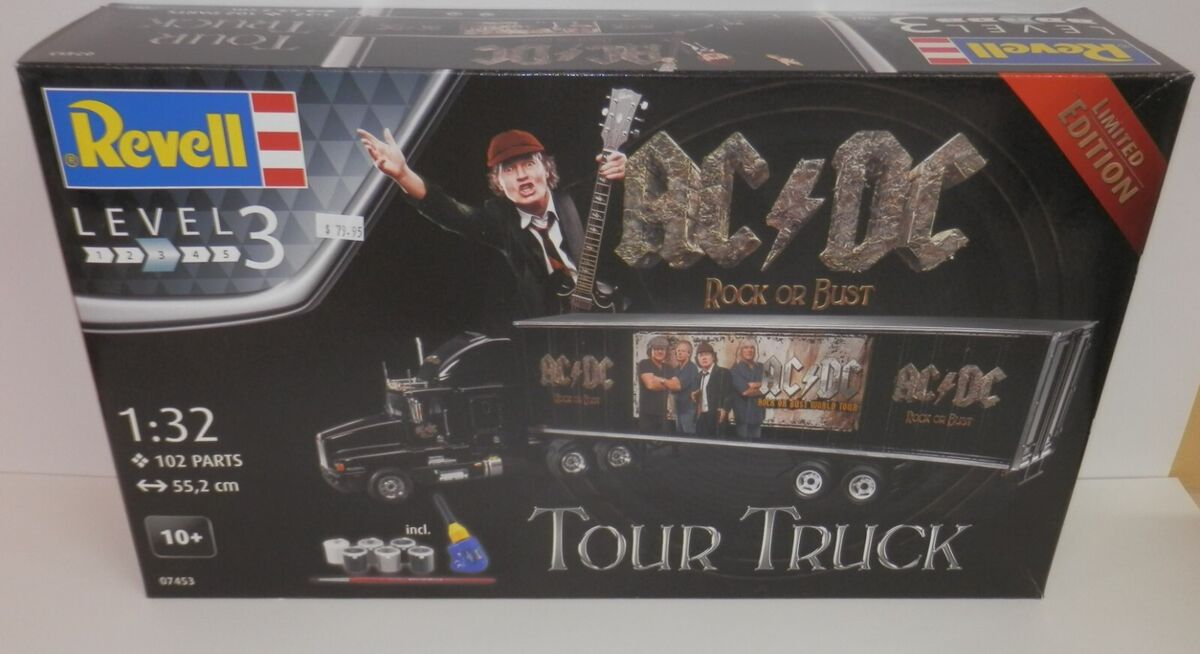 Revell 1:32 AC/DC Rock or Bust Tour Truck (includes paint & glue) #07453 NIB
