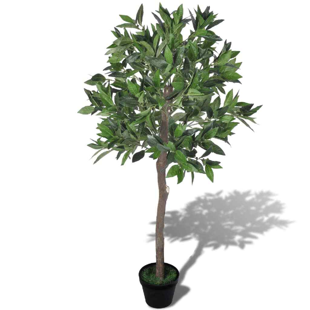 Laurier artificiel 120 cm arbuste de salon pour une ambiance verte et zen