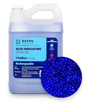 DRY&DRY BLUE INDICATING SILICA GEL 1 GALLON RECHARGEABLE  EASY REACTIVATION