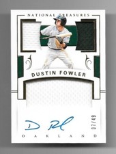 07/49 dustin fowler true rc year 2018 national treasures gold autograph 3 auto
