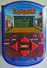 Hangman Vintage Electronic Handheld Game 1995 Milton Bradley -Works Great