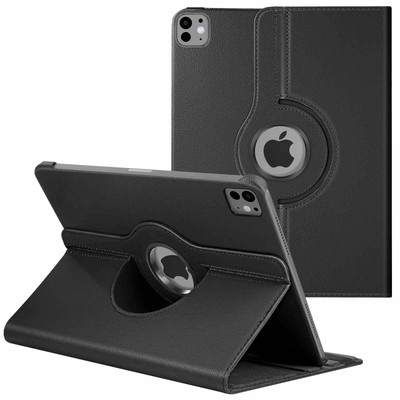 Avizar Étui Clapet pour iPad Pro 13 2024 Folio Rotatif 360 Support Stand Noir