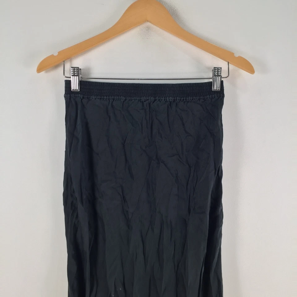 Falda de seda sin marca para mujer talla XS negra geométrica maxi elástica recta 111388 Foto 2 de 4