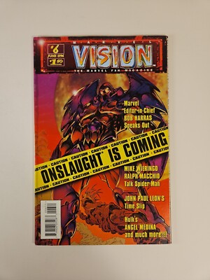 Marvel Vision #6 1996 Marvel Fan Magazine Onslaught