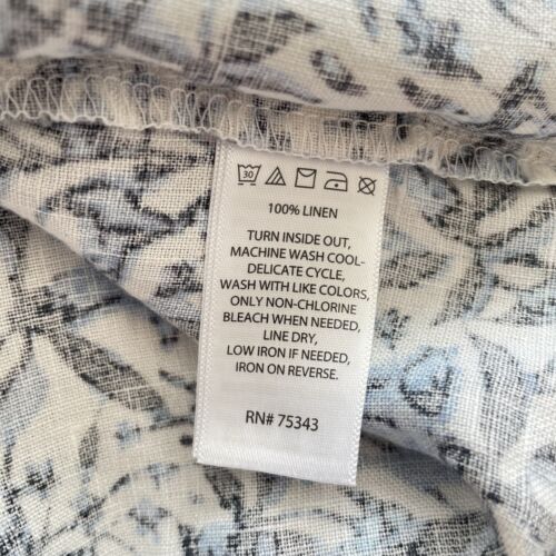 Lucky Brand 100% Leinen Blumen Stufen Boho Beach Resort Weiß Kleid Sommer XL - Bild 9 von 11