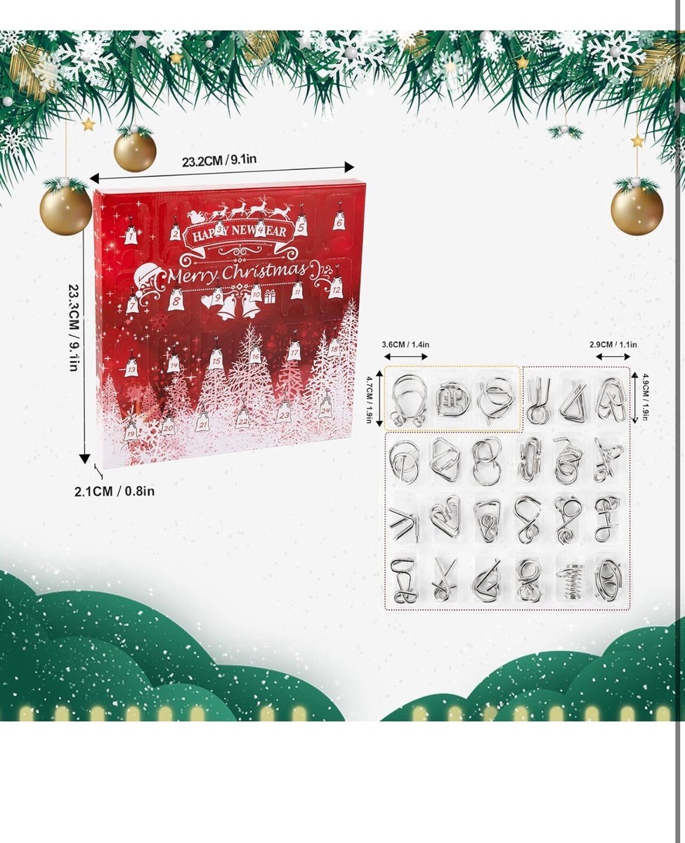 Brain Teaser Puzzle Advent Calendar 2023,24 Days of Surprise Christmas  Countdown | eBay