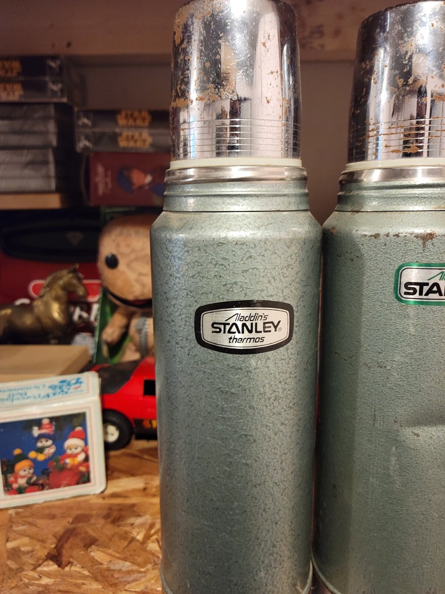 Aladdin Stanley Green Thermos Vacuum Bottle A-944NS Quart Lot - Main Image