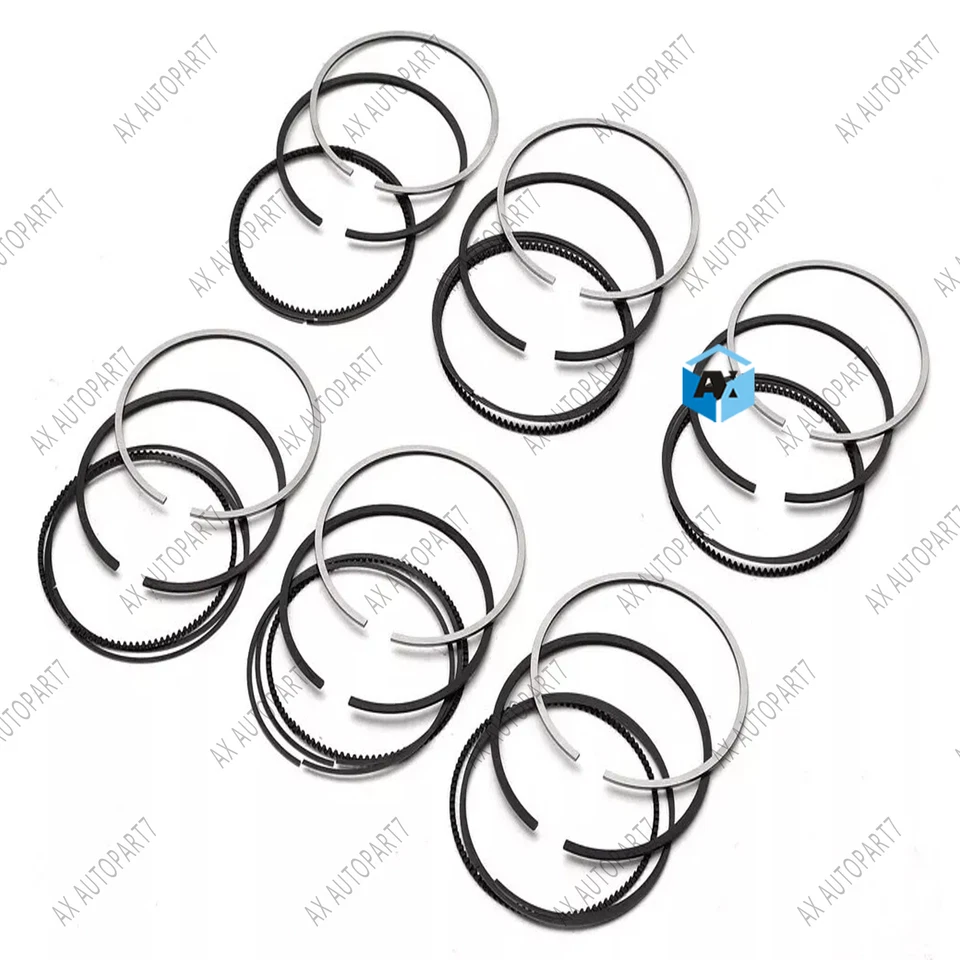 Juego de anillos de pistón de 6 cilindros para BMW 323i 528i E36 E46 E39 2,5 2,8 M52B25 M52B28 Foto 2 de 4