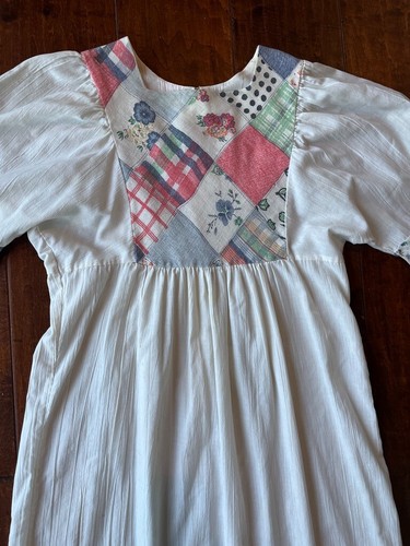 VTG 60s 70s Lane Bryant Women's Patchwork Hippie BOHO Maxi Dress Sz S-M - Picture 3 of 12