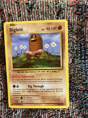 ポケモンカード Diglett 英語版 POKEMON Trading Card Basic Diglett LV.8 40HP Submerge Dig Through