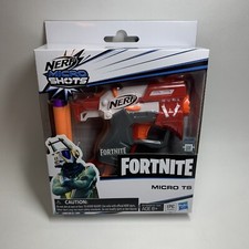 NERF FORTNITE MICRO SHOTS TS Single Shot Blaster w/ 2 Darts NIB