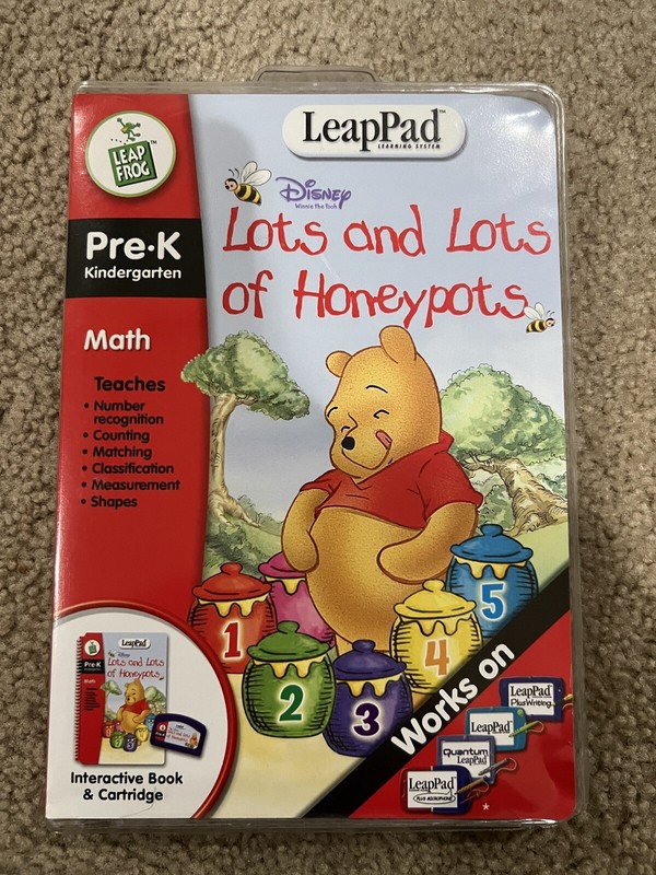 Leap Frog LeapPad Pre-Math Disney Winnie the Pooh Lots and Lots of Honeypots New