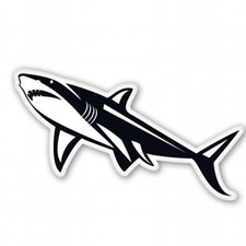 Shark Car Vinyl Sticker - SELECT SIZE