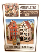 + KARTONMODELLBAU ALTSTADT SET 1 SCHREIBER-BOGEN 627    Spur HO  Bastelbogen
