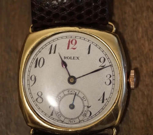 vintage rolex mens watch 18 K Gold  Triple Signed