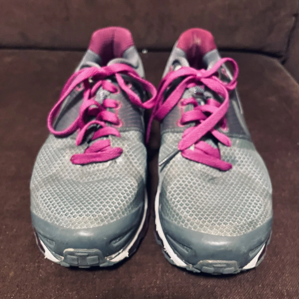 NIKE AIR MAX 2010 FLYWIRE SNEAKERS-#386374-005 GRAY PURPLE Women's 8.5 US 40 EUR - Image 2 of 4