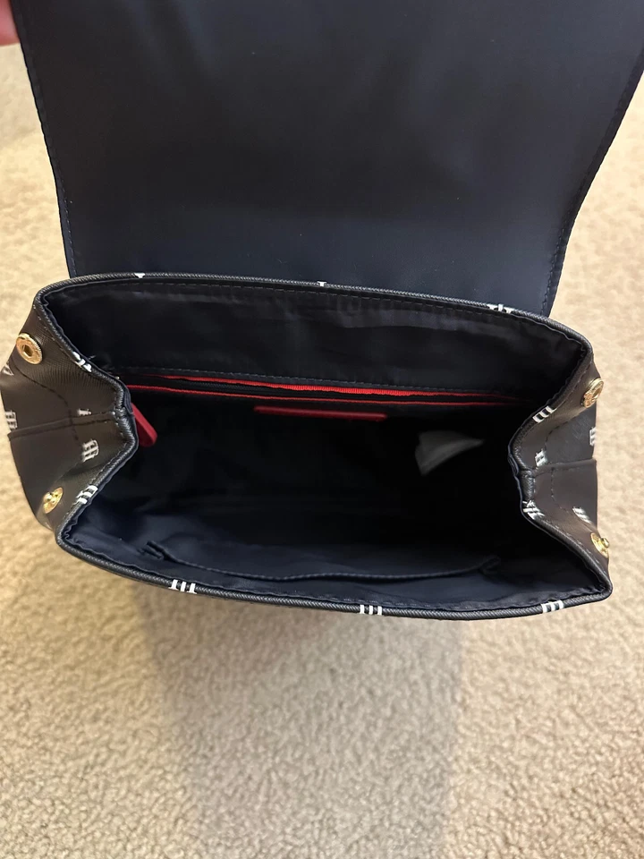 Tommy Hilfiger Women’s Flap Backpack Black Logo (New) - Image 4 of 4