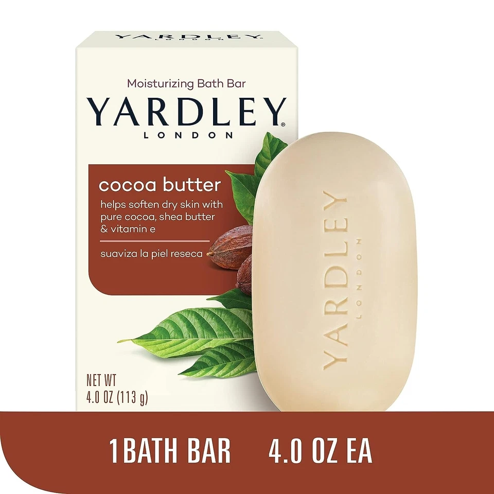Yardley London Moisturizing Bath Soap Bar Shea Cocoa Butter Helps Soften Dry - Image 2 of 4