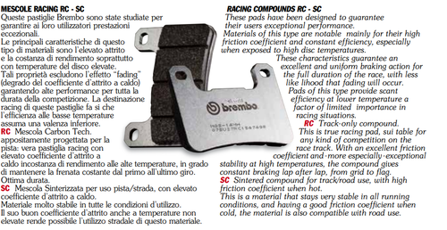Paire Plaquettes de Frein Avant BREMBO Bimota SB8 K Santamonica 1000 07 - Photo 4/7