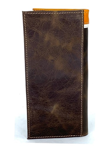 Western PU Leather Wallet Rooster Rodeo Bifold Checkbook Coffee Hand Tool 7.5'' - Picture 3 of 6