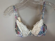 NEW VTG Dead Stock Jaclyn Smith Floral Lace Bra 34B Underwire 80  s