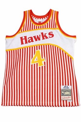 Spud Webb Atlanta Hawks Mitchell & Ness 86-87 Hyper Hoops Striped