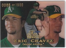1999 Flair Showcase Row 1 Seat 33 Eric Chavez Oakland A's /1500 Free Shipping!