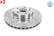 MEYLE 2x vorne Bremsscheibe F&uuml;r MERCEDES C215 C215 W215 W220 98-06 2204210812