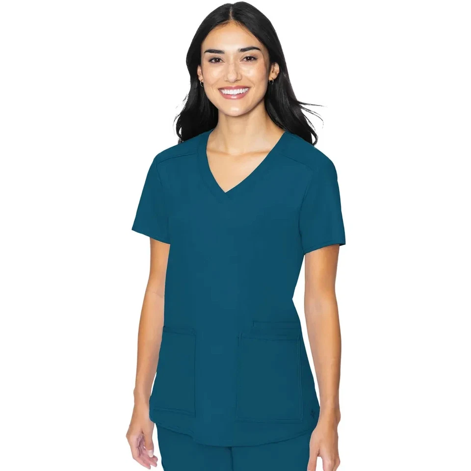 Med Couture Insight Three Pocket Scrub Top Style MC2411 - Image 3 of 4