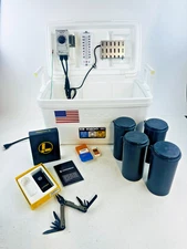 Field Concrete Cure Box 48Qt Cooler w/ Heater, Temp Logger, Tubes + Tool Kit