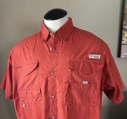 Camicia da pesca uomo Columbia XL PFG Bahama manica corta, ventilata, tasche - Foto 2 di 17