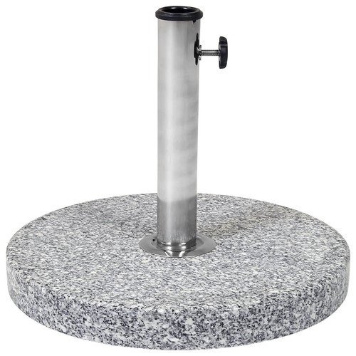 Charles Bentley 15Kg Round Granite Parasol Base Stone Umbrella Stand - Picture 4 of 7