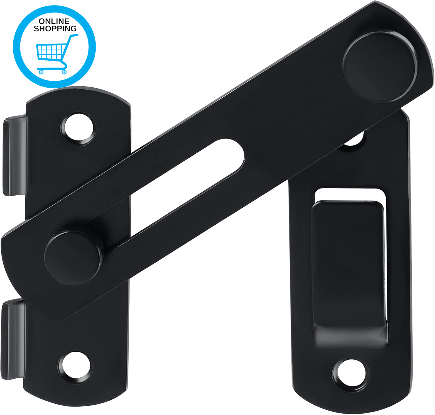 Gate Lock Door Latch 180° Small Gate Bolt Sliding Door Lock for Wooden Gates Int