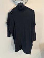 ALL SAINTS Cecily Dress Mock Neck Cold Shoulder Sz Small Long Sleeves Black