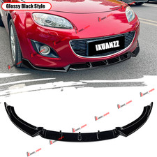 Front Bumper Lip Spoiler Splitter Body Kit For Mazda MX5 Miata NC2 Mk3 2009-2015