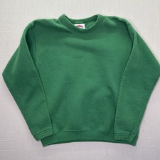 Vintage New Legends Blank Sweatshirt Green Made in USA 80s 90s Crewneck Youth XL