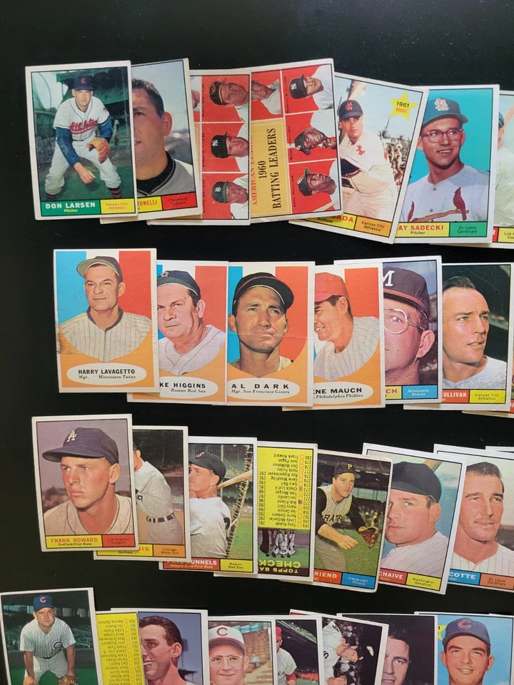 1961 Topps Baseball Cards- 50 Vintage Cards - League Leaders | Don Larsen - Image 3 of 4
