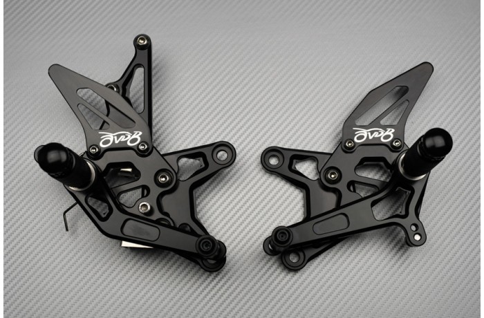 Commandes reculées alu CNC or pour Kawasaki ZX-6R 2009-2012 haute précision