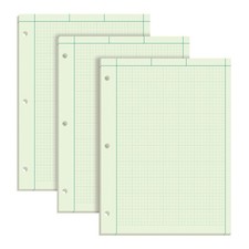 Engineering Notebooks, Graph Notebooks, 3 Pk Quad Ruled Pad, 8-1/2" x 11", Gl...