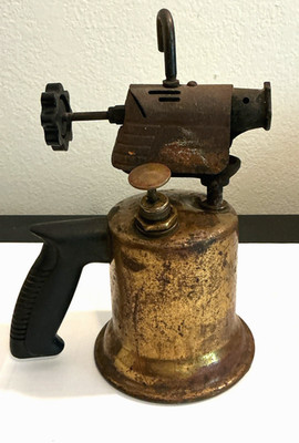 Vintage Craftsman No 5542 Brass Blow Torch Cast Iron Burner Steampunk Tool Decor