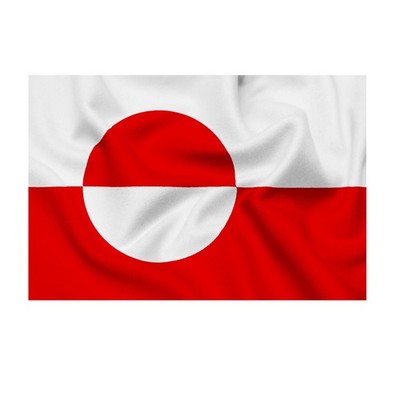 2x Sticker Grönland Flagge Autoaufkleber 9x9cm Fahne Greenland Reise Set