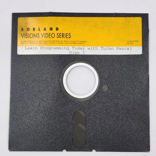 Borland Visions Video Series Part #61LB-VIS05 Learn Programming w/ Pascal Disk 2