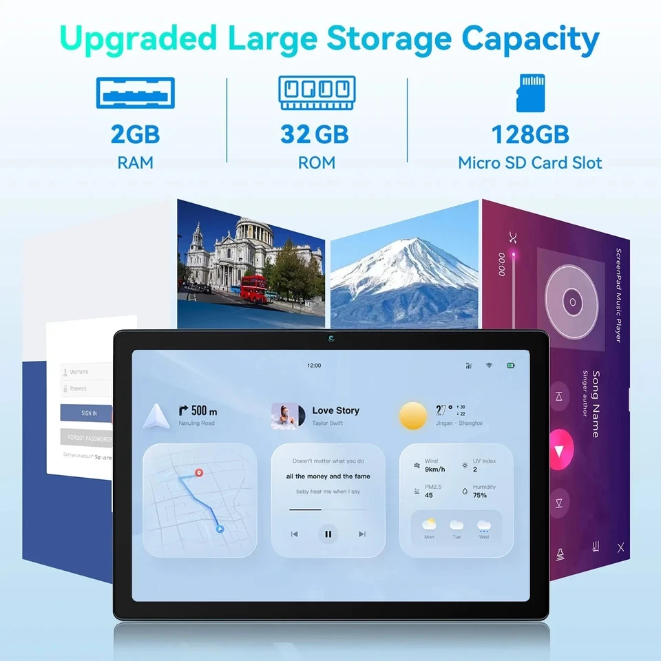 Brand New 10 Inch, 8 GB,Android 14 with octa core, 1 TB Expansion, Large Storage - Image 4 of 4